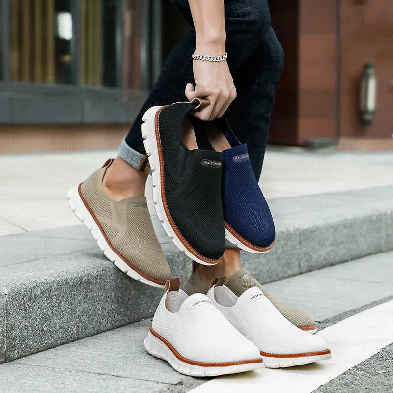 Zapatillas deportivas para hombre, mocasines ligeros de verano, transpirables, de malla, para hombre, calzado casual.