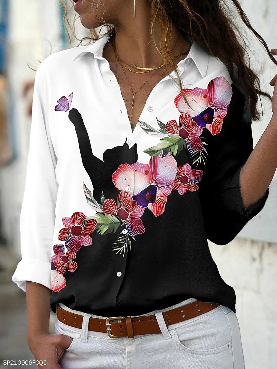 Camisa de mujer de moda, camisa casual de manga larga para mujer, blusas nuevas para mujer de primavera y otoño