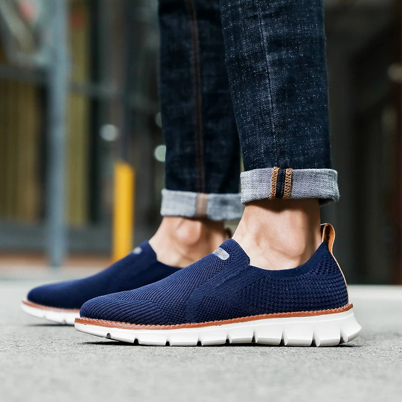 Zapatillas deportivas para hombre, mocasines ligeros de verano, transpirables, de malla, para hombre, calzado casual.