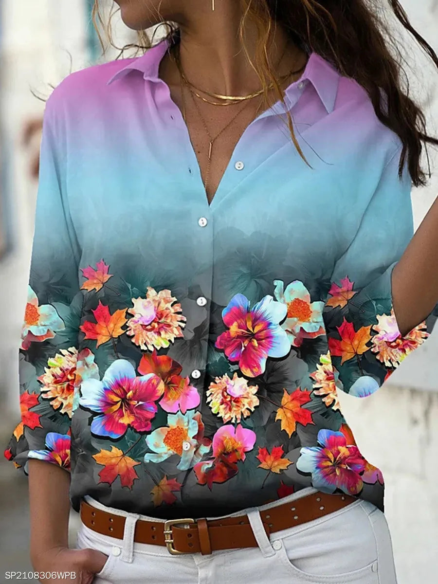 Camisa de mujer de moda, camisa casual de manga larga para mujer, blusas nuevas para mujer de primavera y otoño