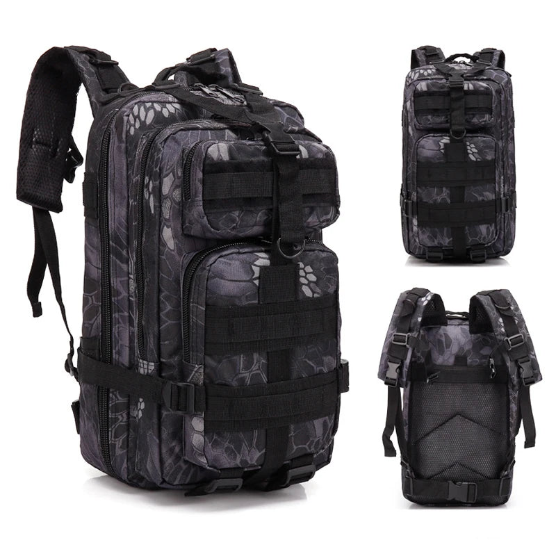 Mochila táctica 3P de 20-25 litros, nailon 1000D, para actividades al aire libre, senderismo, camping, viajes, pesca, caza, con sistema Molle. Mochilas deportivas.