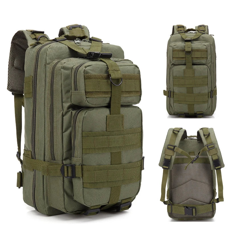 Mochila táctica 3P de 20-25 litros, nailon 1000D, para actividades al aire libre, senderismo, camping, viajes, pesca, caza, con sistema Molle. Mochilas deportivas.