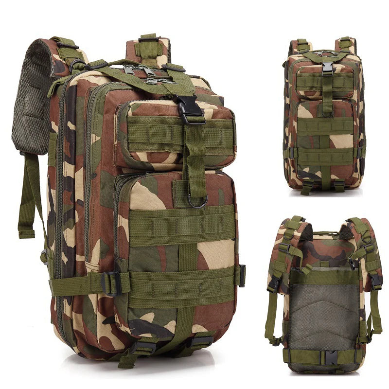 Mochila táctica 3P de 20-25 litros, nailon 1000D, para actividades al aire libre, senderismo, camping, viajes, pesca, caza, con sistema Molle. Mochilas deportivas.