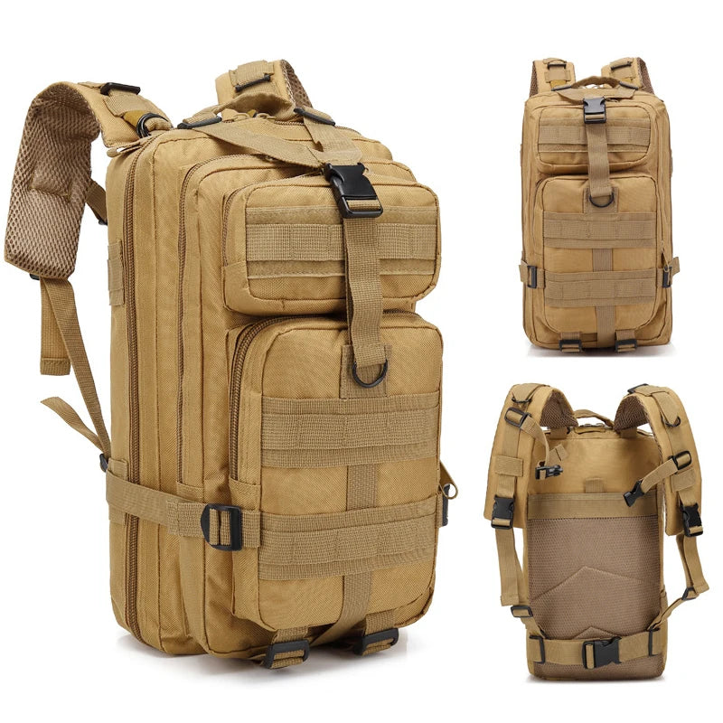 Mochila táctica 3P de 20-25 litros, nailon 1000D, para actividades al aire libre, senderismo, camping, viajes, pesca, caza, con sistema Molle. Mochilas deportivas.