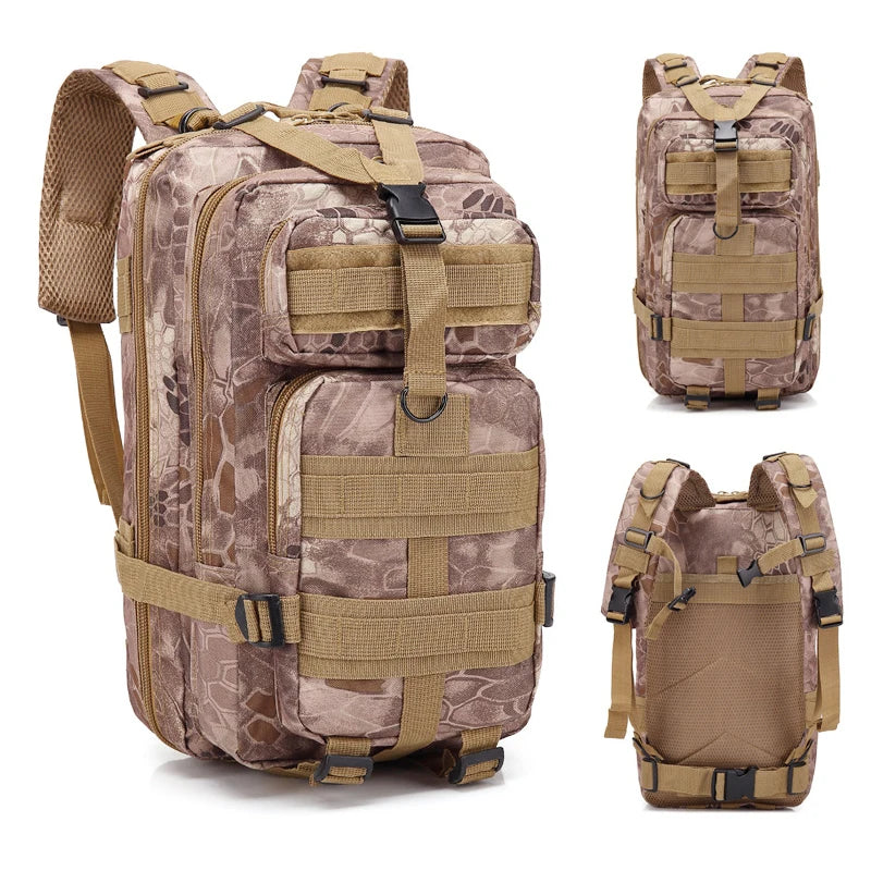 Mochila táctica 3P de 20-25 litros, nailon 1000D, para actividades al aire libre, senderismo, camping, viajes, pesca, caza, con sistema Molle. Mochilas deportivas.