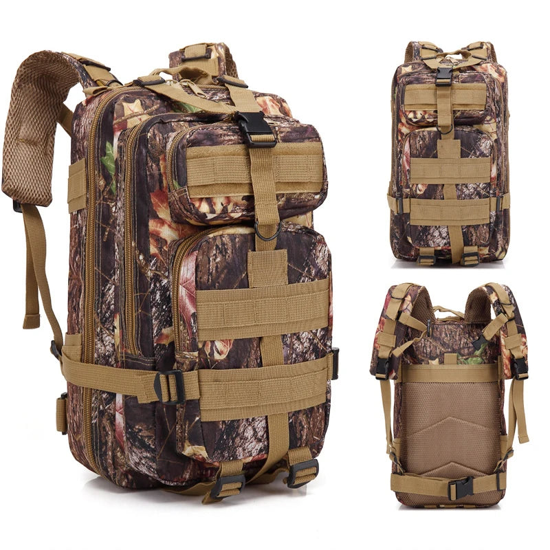Mochila táctica 3P de 20-25 litros, nailon 1000D, para actividades al aire libre, senderismo, camping, viajes, pesca, caza, con sistema Molle. Mochilas deportivas.