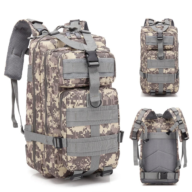 Mochila táctica 3P de 20-25 litros, nailon 1000D, para actividades al aire libre, senderismo, camping, viajes, pesca, caza, con sistema Molle. Mochilas deportivas.