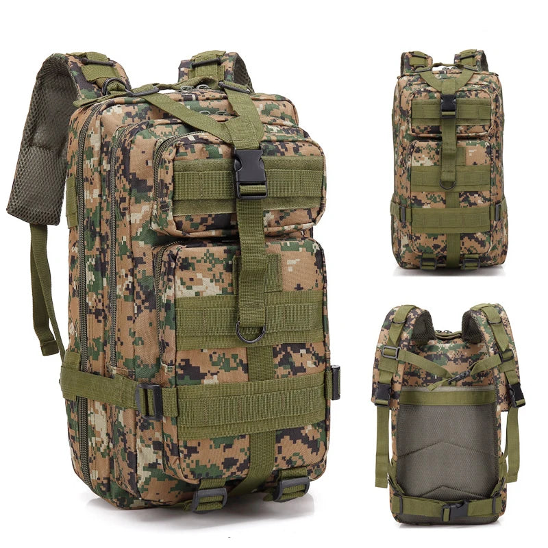 Mochila táctica 3P de 20-25 litros, nailon 1000D, para actividades al aire libre, senderismo, camping, viajes, pesca, caza, con sistema Molle. Mochilas deportivas.