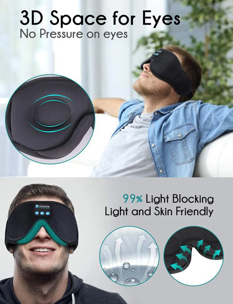 Auriculares para dormir Antifaz para dormir con forma de copa contorneada 3D