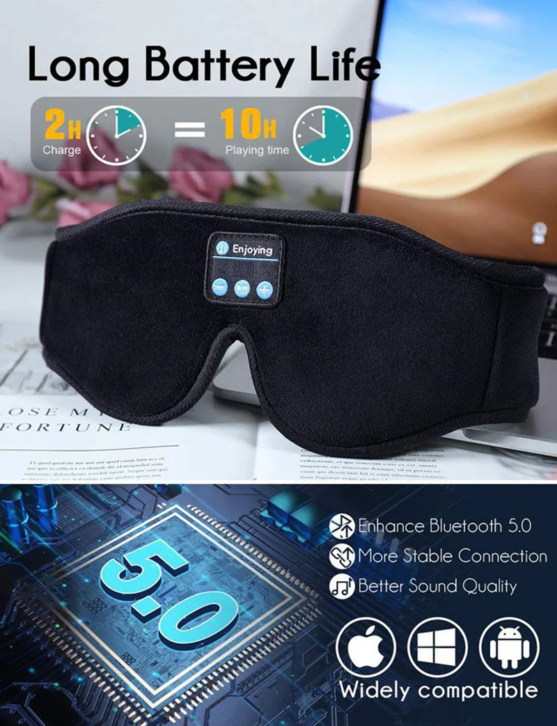 Auriculares para dormir Antifaz para dormir con forma de copa contorneada 3D