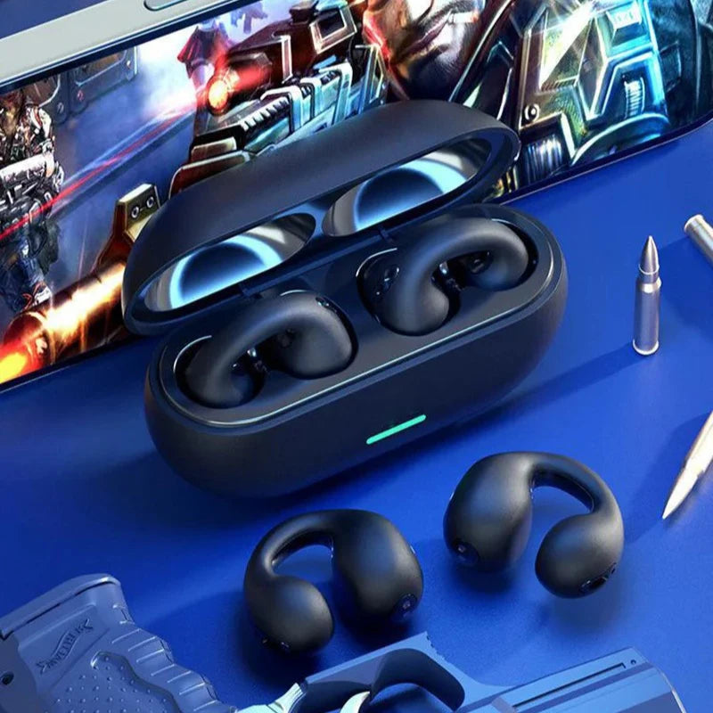 Auriculares de Conducción Ósea BMAD con Pantalla de Carga