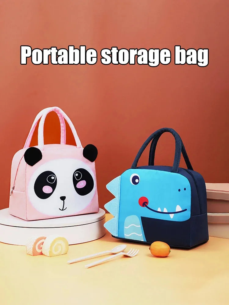 Bolsa Bento 3D tridimensional, linda bolsa Bento de dibujos animados, bolsa para el almuerzo, bolso de mano, bolsa de almacenamiento, bolsa aislante, lonchera de lona, bolsa de hielo