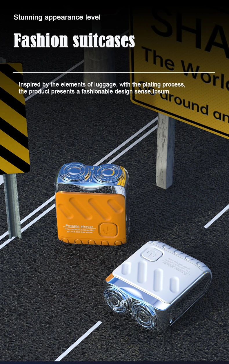 Mini afeitadora portátil para hombres, afeitado en seco, USB-C, resistente al agua IPX7, fácil de limpiar, indicador de batería.