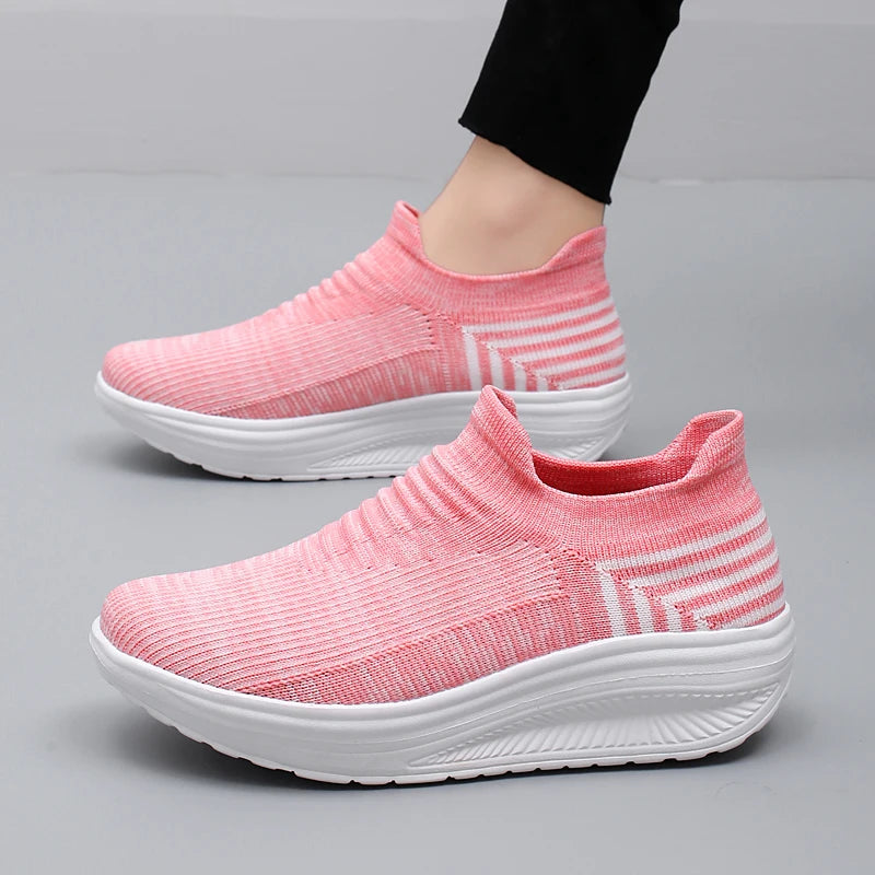 Zapatos para mujer Primavera Otoño Transpirables Moda Zapatillas Plataforma Zapatillas Casuales para Mujer Zapatos Mocasines Caminar Zapatos De Mujer