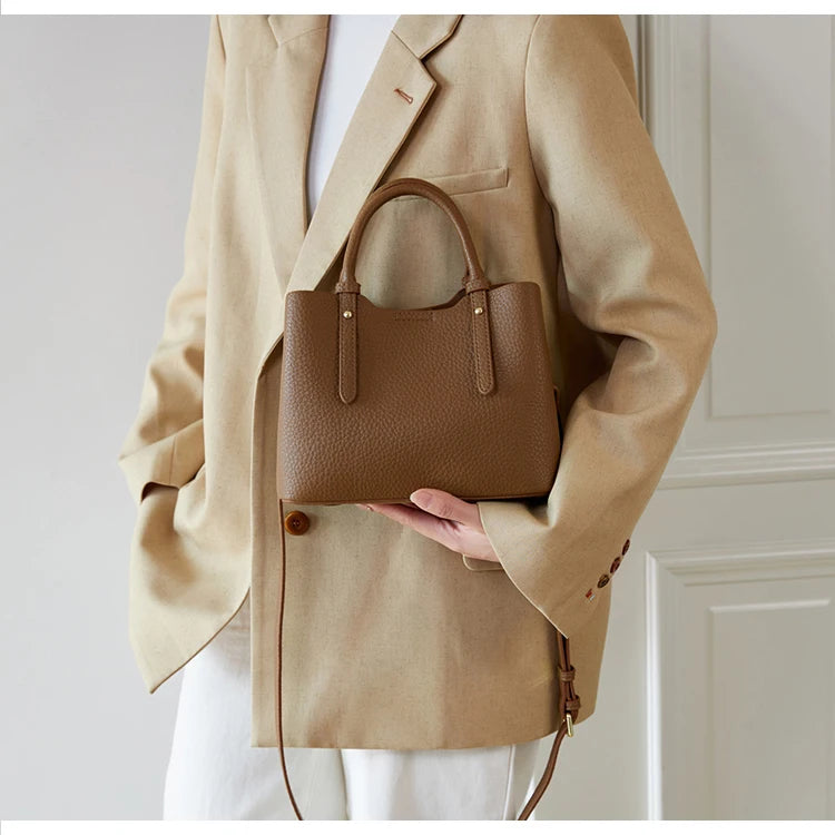 Bolsos de mano de PU para mujer, elegantes bolsos tote, diseño versátil, bolsos de uso diario, bolso de hombro compacto