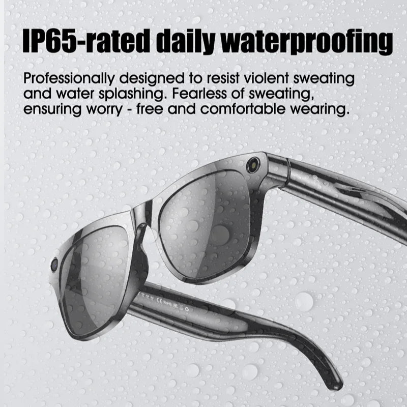 Gafas inteligentes 4K HD con IA, fotocromáticas, multifunción, Bluetooth, llamadas, asistente de voz, reproductor de música, traductor y cámara.