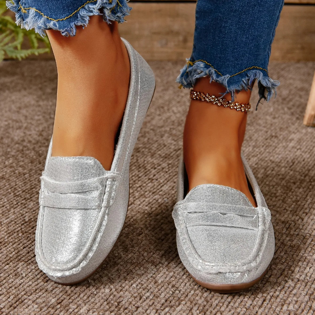Zapatos planos para mujer, cómodos, ligeros, a la moda, mocasines, ideales para primavera y otoño, zapatillas casuales de suela fina, zapatos para exteriores para mujer.
