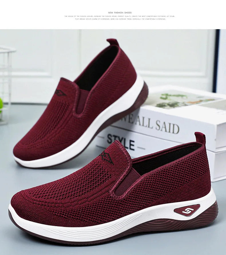 Zapatillas deportivas casuales para mujer, transpirables y ligeras, antideslizantes, para correr y caminar al aire libre, vulcanizadas.