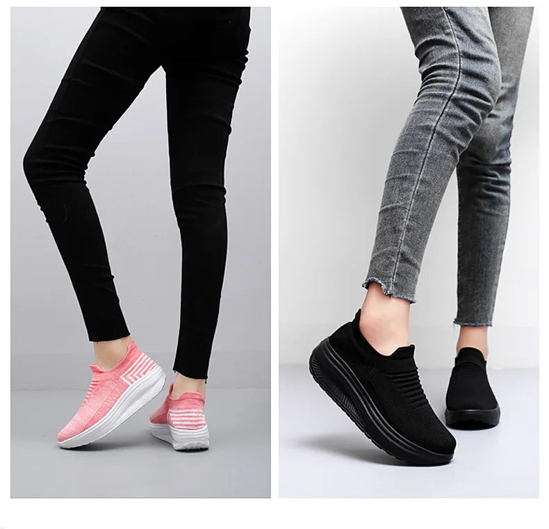 Zapatos para mujer Primavera Otoño Transpirables Moda Zapatillas Plataforma Zapatillas Casuales para Mujer Zapatos Mocasines Caminar Zapatos De Mujer