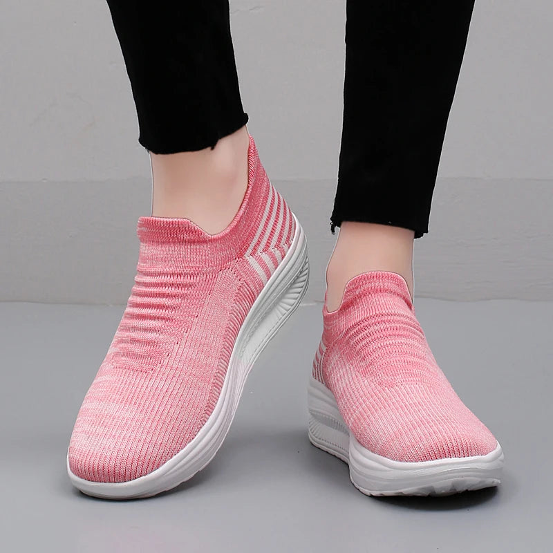 Zapatos para mujer Primavera Otoño Transpirables Moda Zapatillas Plataforma Zapatillas Casuales para Mujer Zapatos Mocasines Caminar Zapatos De Mujer