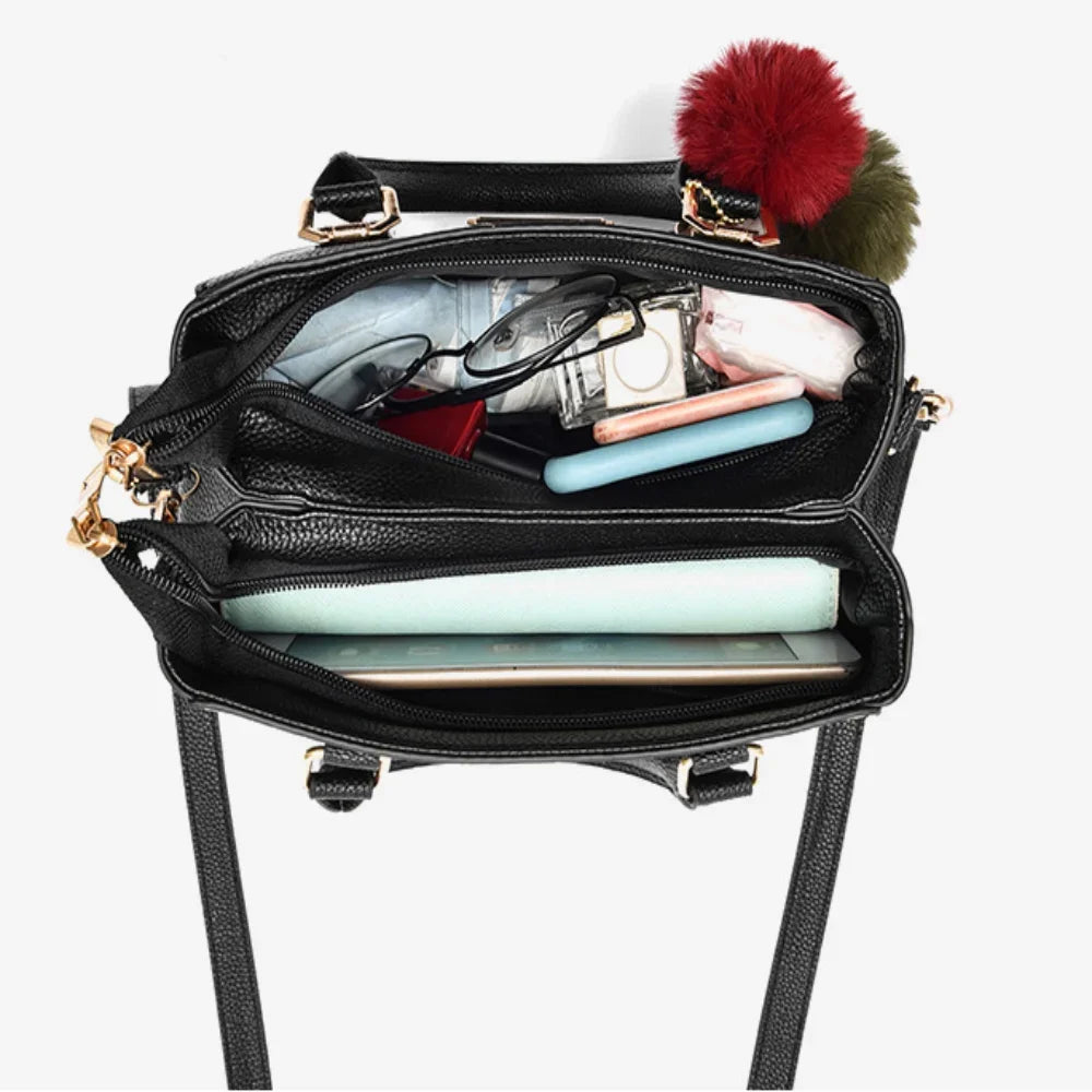 Bolsos de mano de gran capacidad, bolsos de mujer, bolsos de hombro para mujer, bolso bandolera informal de cuero
