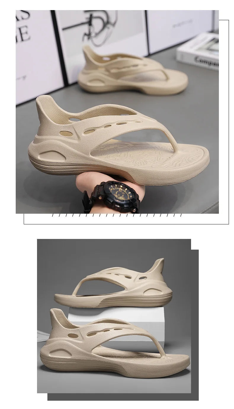 Sandalias deportivas para mujer, chanclas planas de verano, cómodas, informales, sin cordones, con plataforma ligera y diseño hueco.