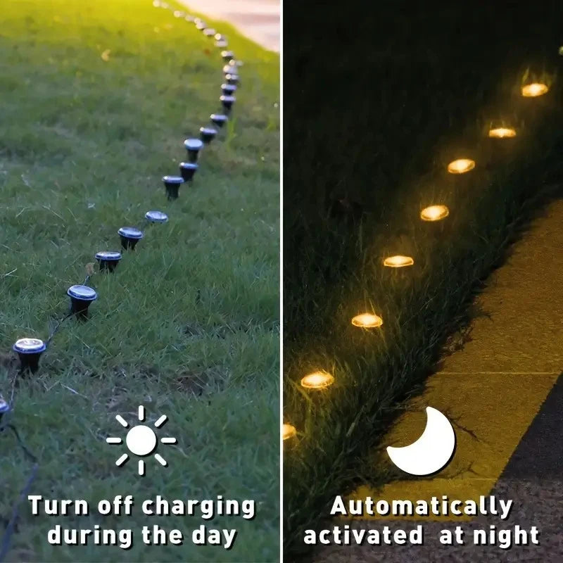 Lámpara solar LED para jardín y caminos, 15/30 LED, 8 modos, resistente al agua, para exteriores, ideal para camping, bodas, Navidad y otras festividades.
