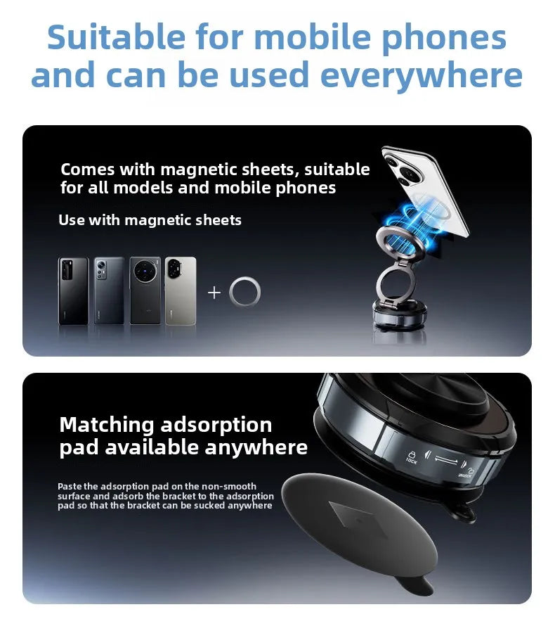 Cargador magnético para coche, soporte de carga rápida para iPhone 15, 14, 13, 12 Pro Max.