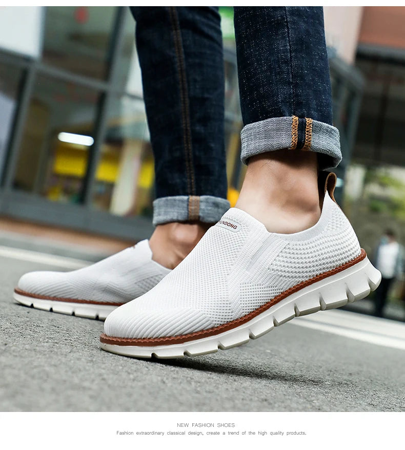 Zapatillas deportivas para hombre, mocasines ligeros de verano, transpirables, de malla, para hombre, calzado casual.