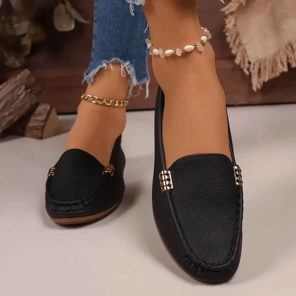 Zapatos de mujer tipo mocasín 2025, nuevos y ligeros, para mujer, zapatillas deportivas casuales y cómodas, zapatos planos tipo bailarina sin cordones para mujer.