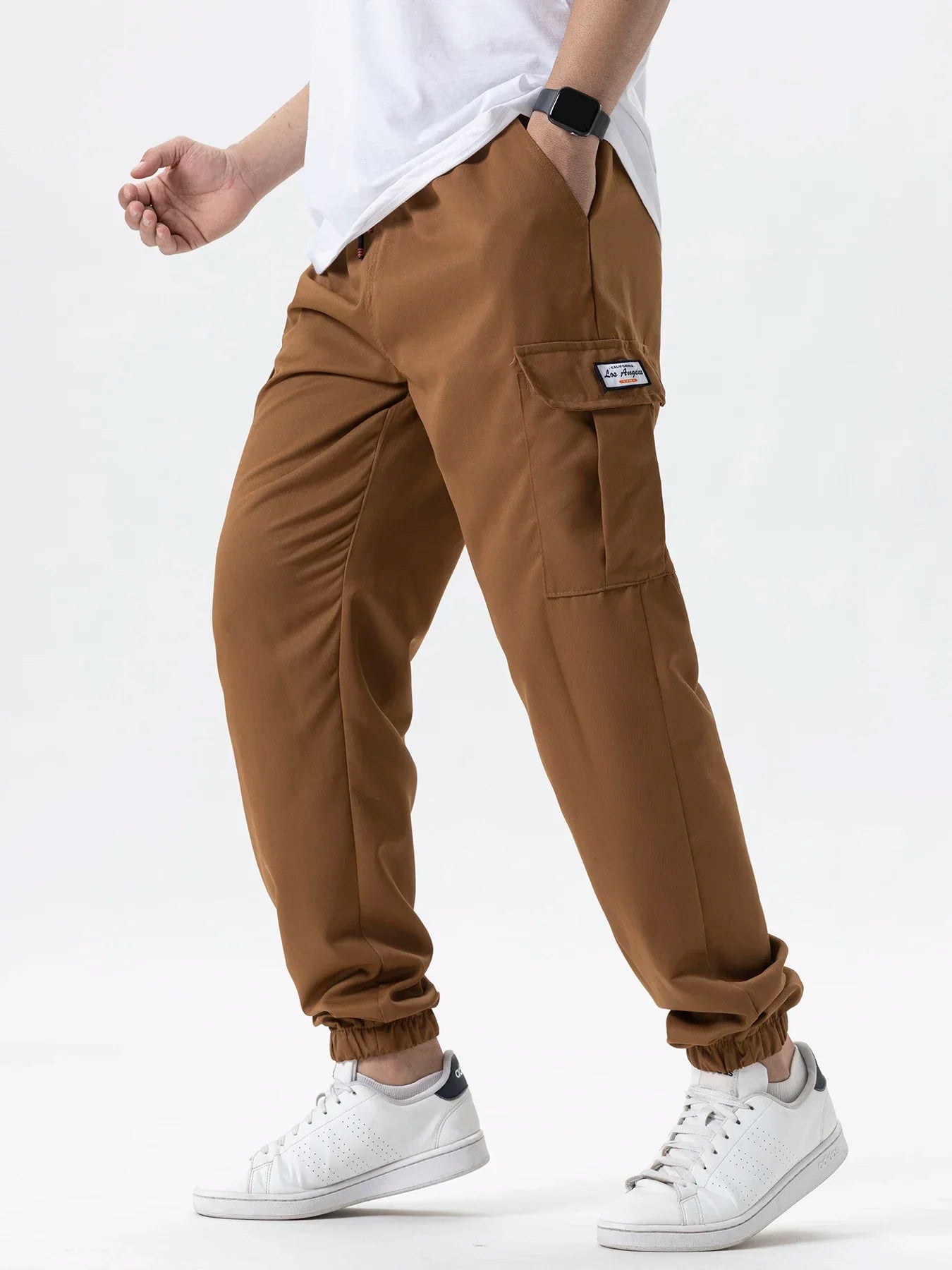 Pantalones deportivos cargo casuales para hombre, primavera/otoño, tallas S-2XL, con cordón ajustable en la cintura, estilo jogger, para senderismo, tácticos, con bolsillos.