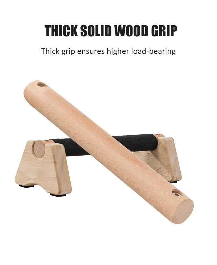 1 par de soportes de madera para barras de flexiones, barra de flexiones para gimnasio, tabla de ejercicios de fitness, entrenamiento de culturismo, barra paralela para parada de manos