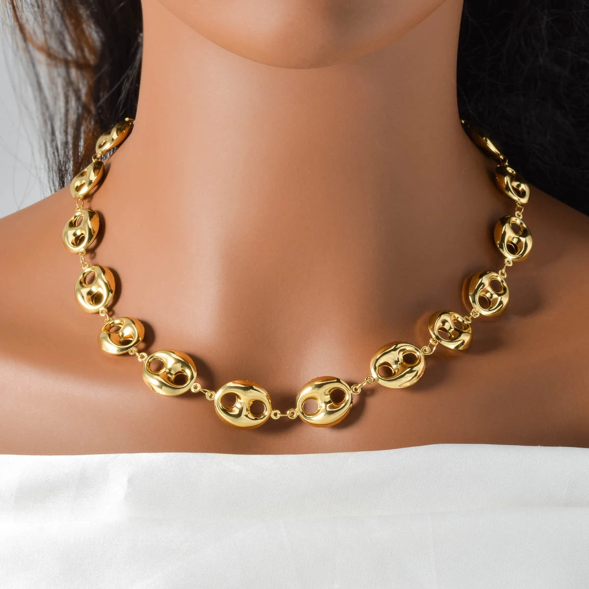Collar de cadena cubana de 5 mm, joyería de acero inoxidable para hombre, plata, oro, estilo hip hop, unisex, cadenas duraderas, regalo para el día a día.