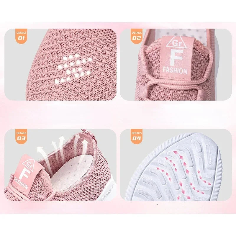 Zapatillas casuales de verano para mujer 2023, cómodas, transpirables
