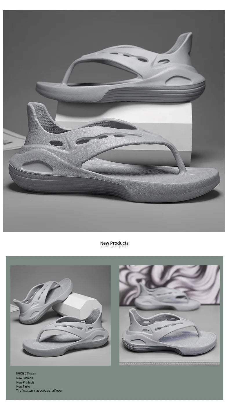 Sandalias deportivas para mujer, chanclas planas de verano, cómodas, informales, sin cordones, con plataforma ligera y diseño hueco.