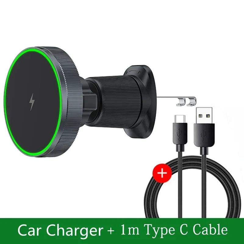 Soporte magnético para cargador inalámbrico de coche, soporte magnético para teléfono de coche, estación de carga rápida para iPhone 15, 14, 13, 12, 11 Pro Max