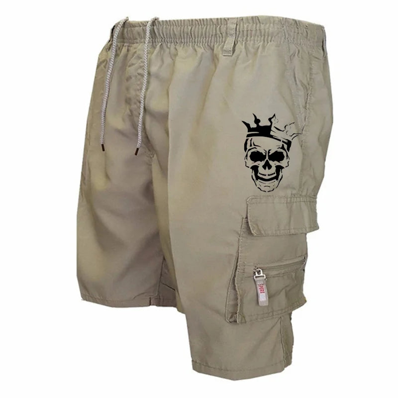 Nuevos pantalones cortos casuales de moda para hombre con múltiples bolsillos, pantalones holgados de fitness, pantalones cortos tácticos de camuflaje.