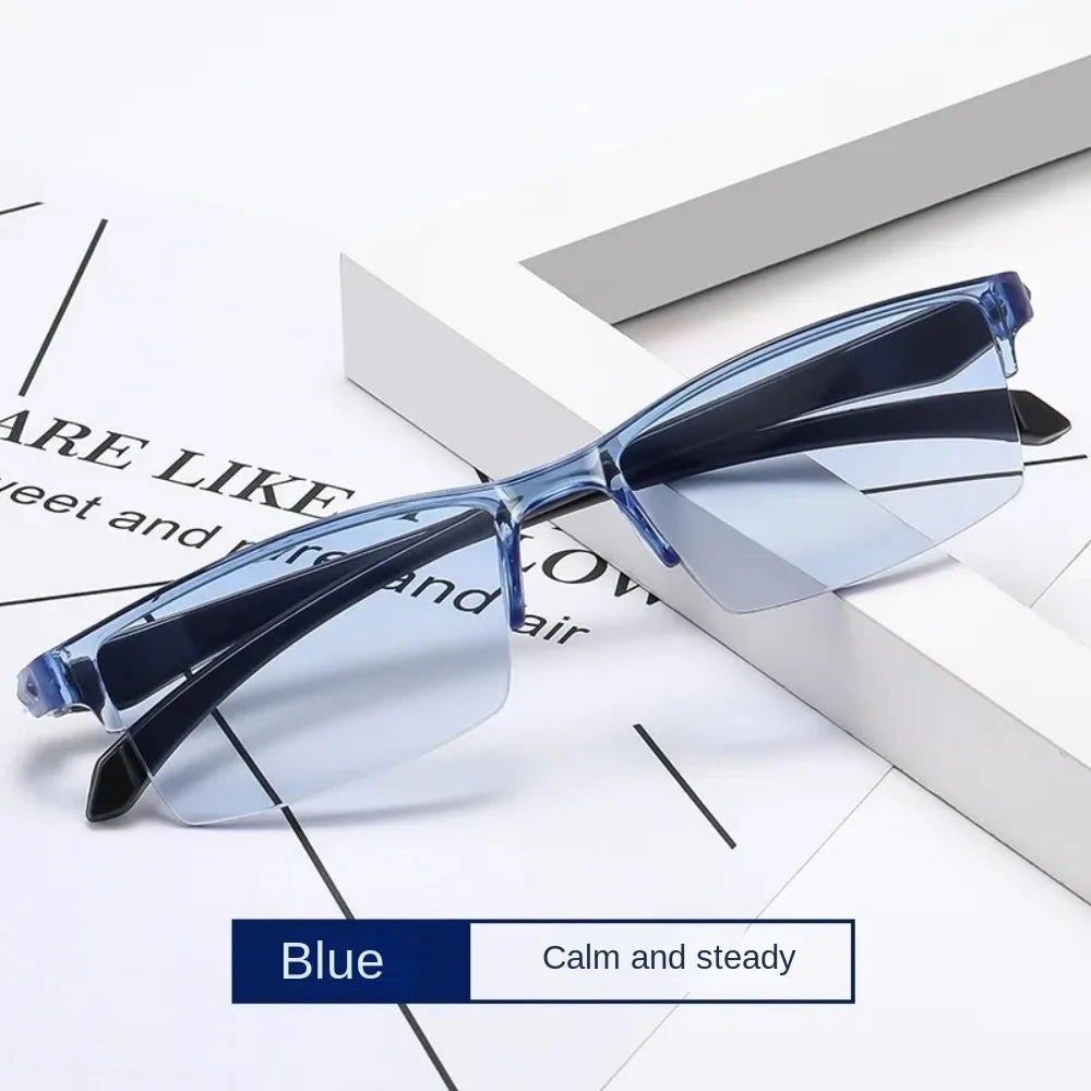 Gafas inteligentes con zoom automático, gafas de lectura con filtro de luz azul para hombre y mujer, gafas ópticas para ordenador.