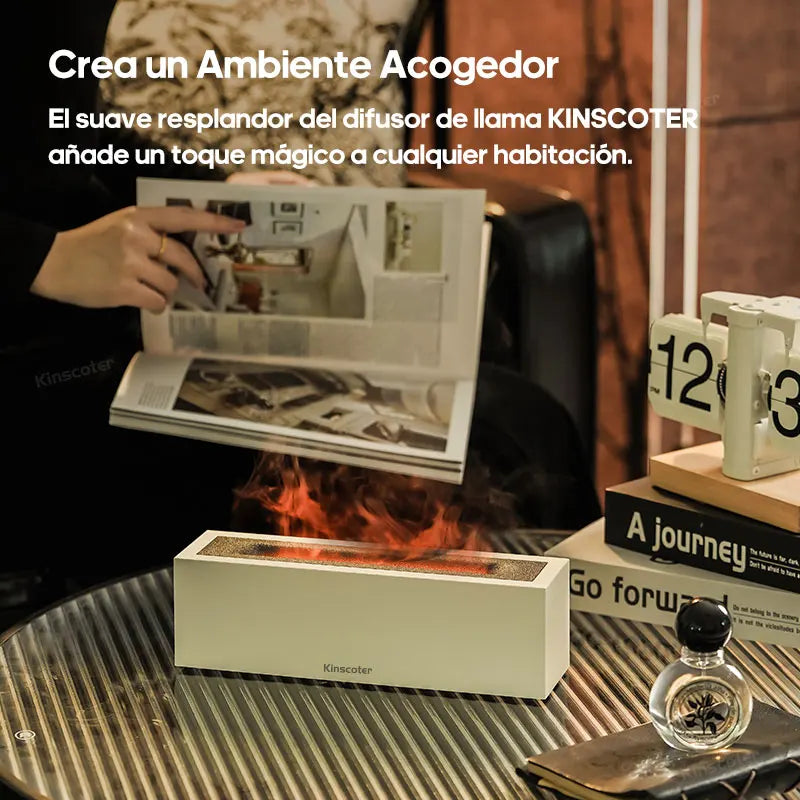 Difusor de aromas con forma de llama, humidificador de aire ultrasónico