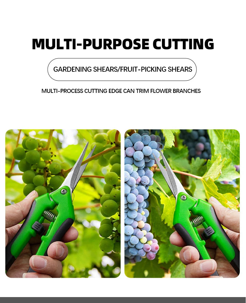 Tijeras de jardinería, tijeras para bonsái, tijeras de metal para jardinería, herramienta de poda, cortador manual, para recoger frutas y malas hierbas, para macetas, 1 unidad.