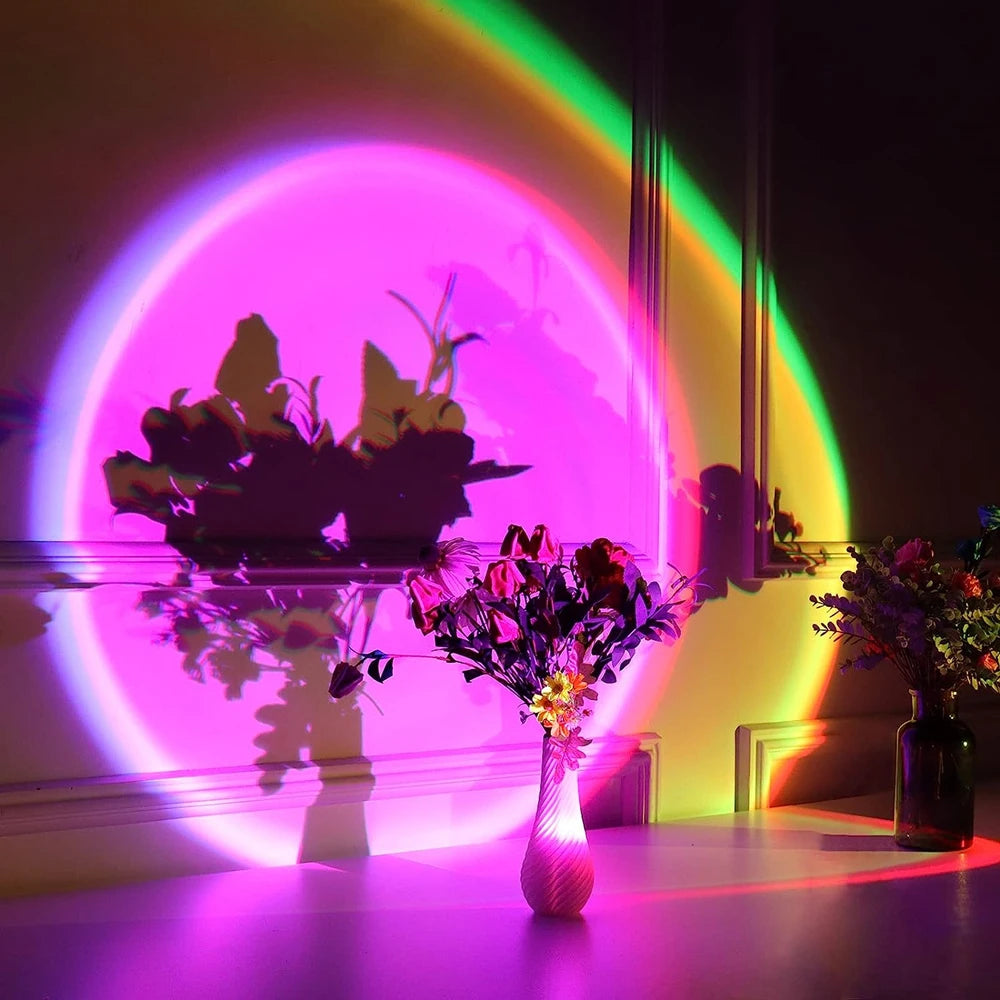 Lámpara de proyección LED con efecto atardecer y control remoto