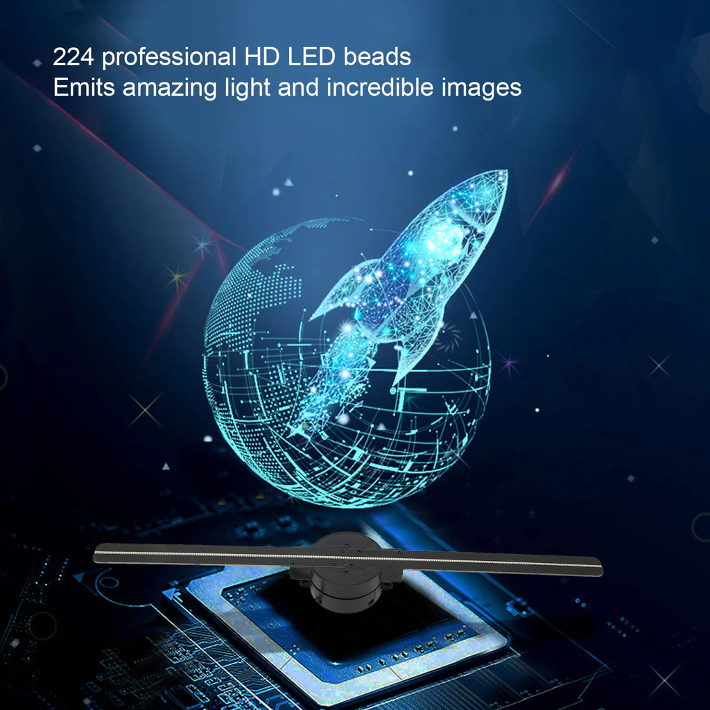 Ventilador de hologramas 3D WiFi UE/EE. UU. Proyector de hologramas 3D Ángulo de visión de 176 grados 100-240 V 2000x224 Edición personalizada estable para empresas