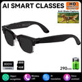 Gafas inteligentes con IA, Bluetooth, 8MP, resistentes al agua (IP66), grabación de video, reconocimiento de fotos y traducción, batería de 290 mAh. Gafas para uso diario.