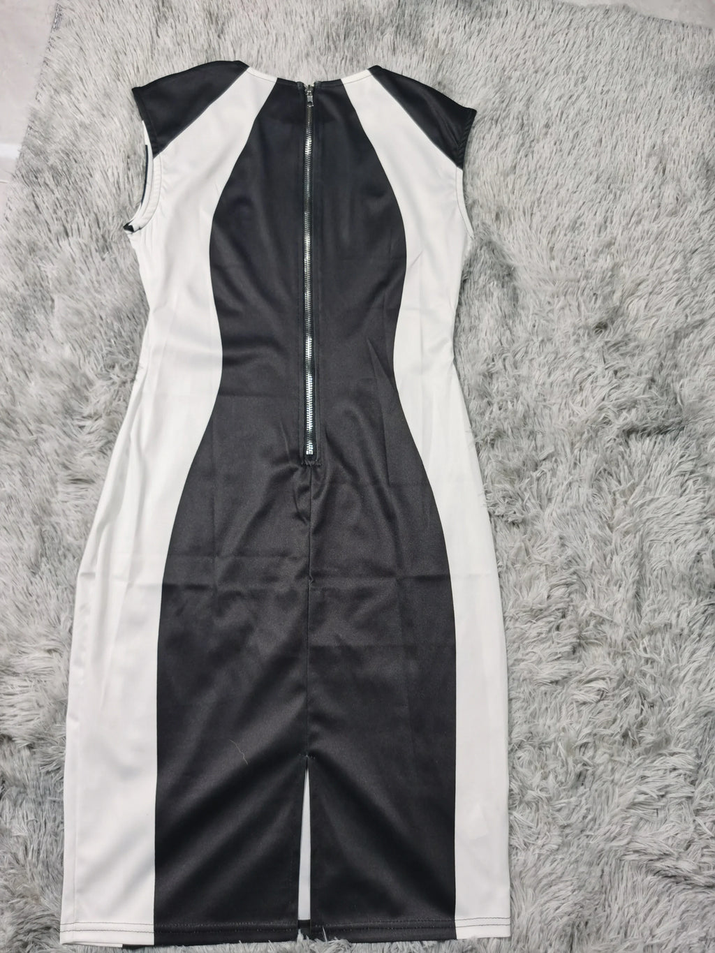 Vestidos de verano 2025 para mujer: elegantes, con bloques de color, cuello redondo, sin mangas, estilo casual y ajustado, minivestido diario para mujer.