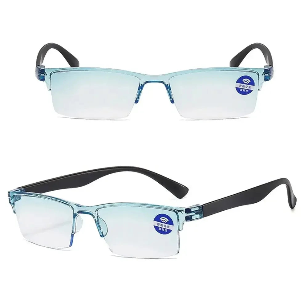 Gafas inteligentes con zoom automático, gafas de lectura con filtro de luz azul para hombre y mujer, gafas ópticas para ordenador.