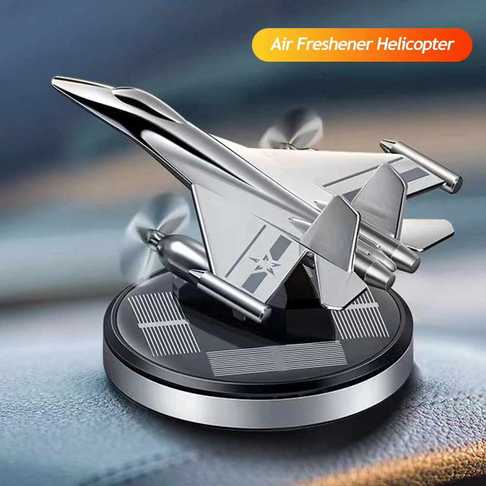 Perfume para coche Aromaterapia Coche Energía solar Ambientador para coche Avión Difusor de aceite de aromaterapia giratorio Fragancia duradera