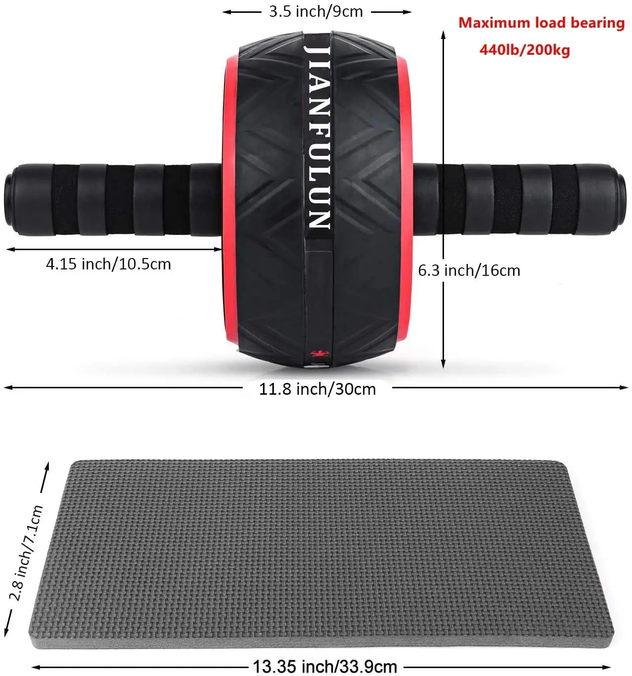 Rodillo abdominal para ejercicios en casa, culturismo, rodillo abdominal, entrenador personal