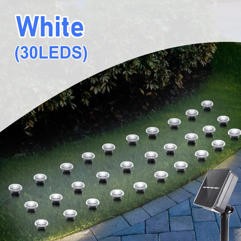 Lámpara solar LED para jardín y caminos, 15/30 LED, 8 modos, resistente al agua, para exteriores, ideal para camping, bodas, Navidad y otras festividades.