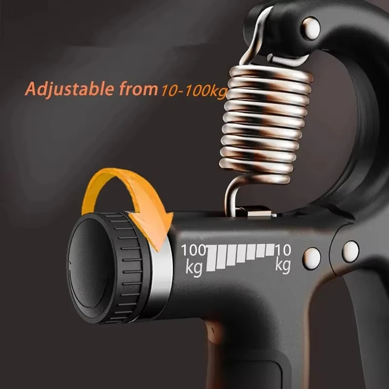 Fortalecedor de agarre manual ajustable de 10 a 100 kg, entrenador de agarre manual con contrapeso, ejercitador de muñeca, antebrazo y mano para el desarrollo muscular.