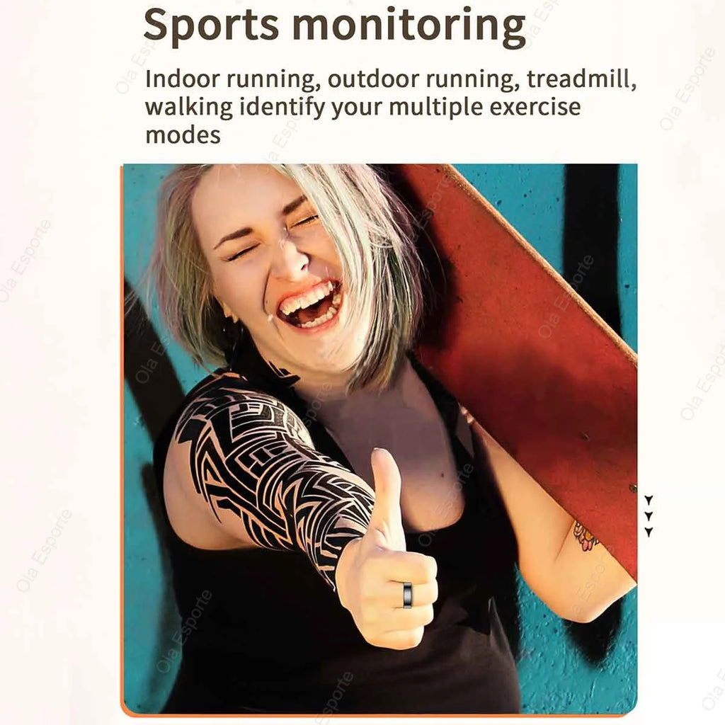 Anillo inteligente R10 con base de carga para hombres y mujeres. Monitorización de la salud, el sueño y la frecuencia cardíaca. Resistencia al agua IP68 y 5ATM. Modo multideporte